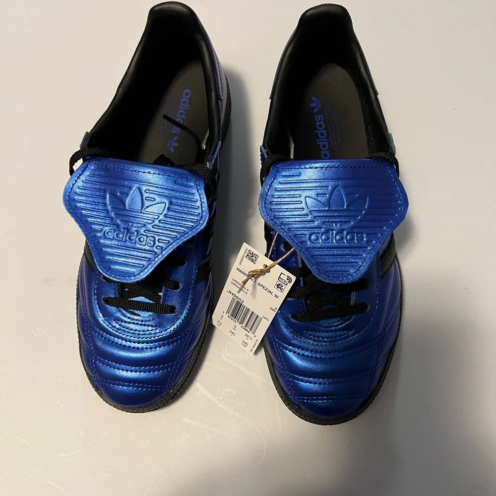 Women’s Adidas Handball Spezials Metallic Blue and Black , 7.5 - Picture 7 of 8